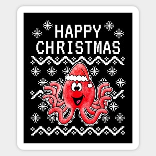 Octopus Ugly Christmas Xmas 2022 Sticker